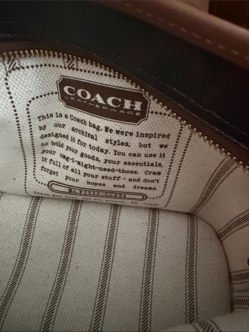 Coach Taxi Tote 21 Signature Canvas Satchel with Tan Leather Trim - Picture 5 of 5